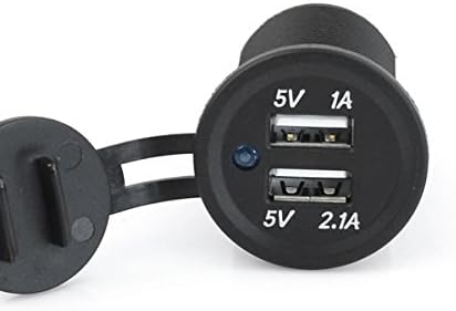 Car Charger / Idealeben Dual USB Adapter 12 V / 24 V Travelocity Motor Vehicle Cigarette Lighter Socket iPhone, iPad, Samsung, Android and Other USB Powered Mobile Devices (Built-in Safety Protection) – Black