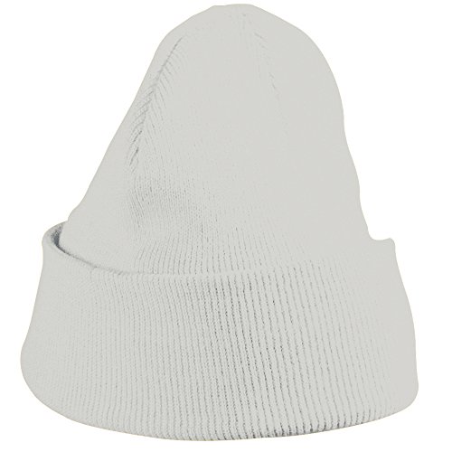 MB Caps - Gorro de Punto - para Hombre Marfil Marfil Nítido - Blanco Brillante