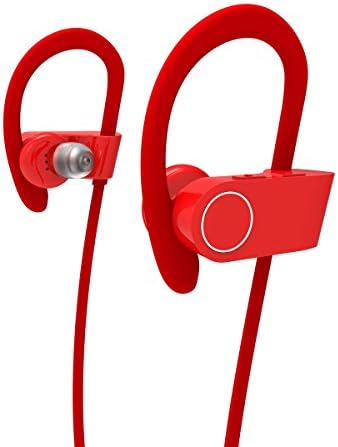 Bluetooth Headphones Sport Headphones Wireless Earbuds for Running Bluetooth 4.1, CVC 6.0 deep bass HD sound Bluetooth Headset with Mic (Red)