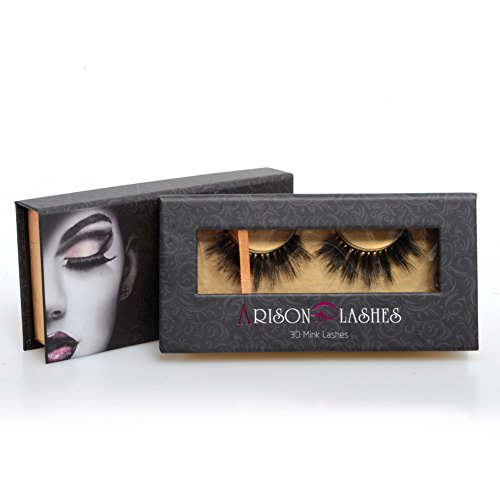 Arison Lashes 3D 100% Handgefertigte Künstliche Wimpern Pferd Haar Dicken Augen Falsche Wimpern (1 Paar) - 7