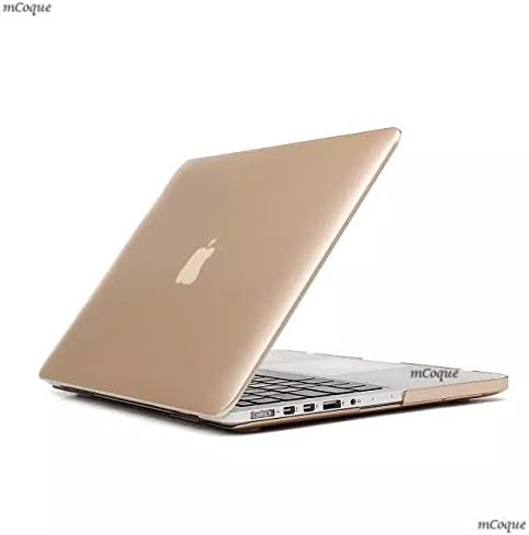 mCoque matt hard case for Macbook Pro 13 " with Retina Display ( Model A1502 / A1425 without DVD player) - Gold (With a FREE Europe version transparent keyboard skin)