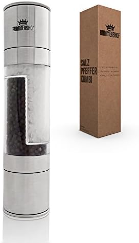 Salt and Pepper Grinder 2-in-1 with Ceramic Grinder Made of Stainless Steel