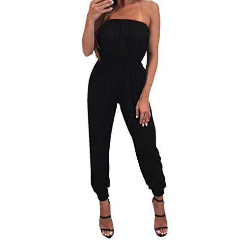 Women Jumpsuits HEHEM Womens Strapless Off Shoulder Jumpsuit Ladies Casual Evening Party Playsuit Elegant Onepiece Romper Fashion Rompers Playsuit Floral Printed Sleeveless Jumpsuit