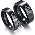 Fashion Frill Silver Couple Rings For Lovers Pair Stainless Steel Proposal Ring King Queen Silver Gold Finger Adjustable Ring For Men Boys Women Girls His Her GF/BF Anniversary Love Gifts Rings Jewellery
