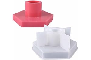 COLLENATSY Candle Holder Resin Mould, for Silicone Concrete Candlestick Making Mould Modern Design Craft Home Decorations.C