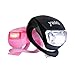 Produktbild LED Licht Set, Kinderwagen Beleuchtung mini Set inkl. Batterien | YAMI Wasserfestes Silikongehäuse, Silikon Sicherheitsleuchten, Tretroller Licht, Kinder Laufrad Lampen, Einfache Montage ohne Werkzeug, Schwarz - Pink