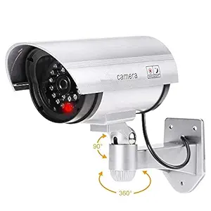 CPEX Fake Camera Day & Night Switch Dummy CCTV Security Camera with Flashing Red Light