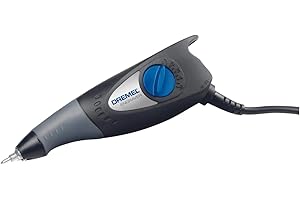 Dremel 290 Engraver - Compact Engraving Pen Tool with Carbide Engraving Tip and 1 Stencil for Engraving Wood, Metal, Ceramics, Plastic, Leather