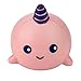 Produktbild VENMO 8cm Unicorn Wal Cartoon duftenden Squishy Charm langsam steigender Squeeze Toy Charm Dekompression Lustig Spielzeug Riemen FüR Kinder / Erwachsene Entlasten Stress Geschenk (PINK)