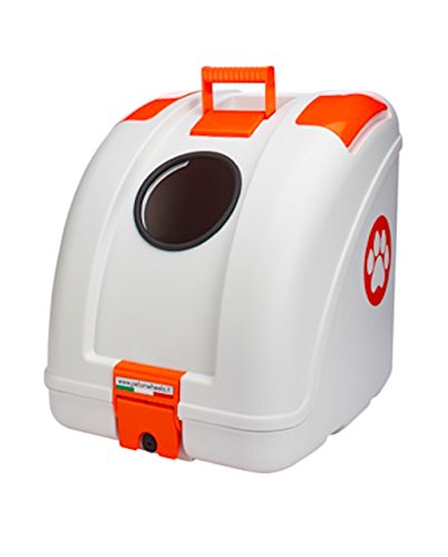 Pow Pet ON Wheels - Transportín para perros y gatos para enganchar en el ciclomotor, motocicleta, bicicleta y apto también para el coche