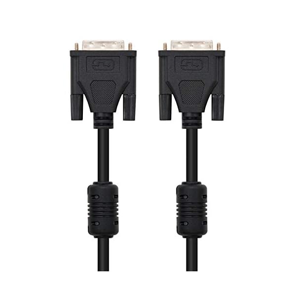 NANOCABLE 10.15.0602 - Cable DVI a DVI con ferrita Single Link 18+1, Macho-Macho, Negro, 1.8mts - Image 3