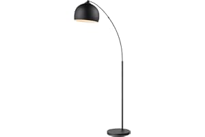 HOME SWEET HOME COLLECTION Home Sweet Home Lampada da terra moderna con paralume | Rete | 109/31,5/172cm | Nero | lampada da terra fischer | adatto per sorgente luminosa a LED E27 | con interruttore a pedale