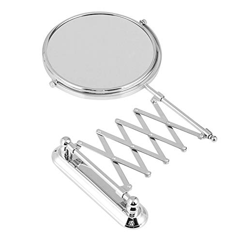 Koimg Espejo Tocador, Doble Cara Giratoria De 360 °Espejo De Aumento De Pared, 10x Aumento, Fácil De Instalar Afeitar Espejos para Baño,8inches,7X