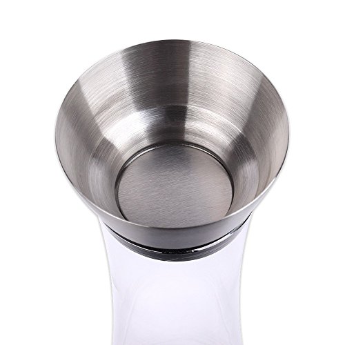 Glas Caraffe 1 Liter Caraffen Wasserkaraffe Wasser Karaffe Krug Glas Karaffen Wasserausgießer Wasserkrug Glaskaraffe - 3