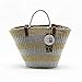 Produktbild Manuelle Stroh Stricken Strand Totes Tasche Eimer Sommer Gold Silber gestreiften Frauen Handtasche Sliver