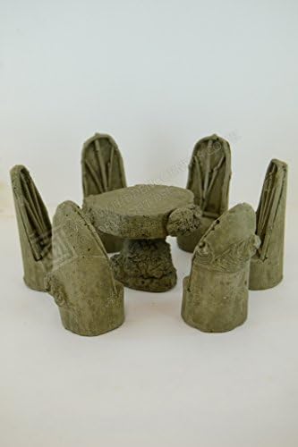Fairy/Pixie Miniature Table & 6 Chairs-Garden Ornament-Sculpture-Gift