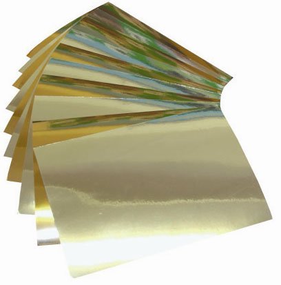 Creativity Papers - Cartulinas de efecto espejo (30 hojas, A4, 210 x 297 mm, 15 hojas de cada color), color dorado y plateado