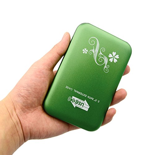 USB 3.0 2.5 Zoll SATA externe Festplatte HD Hart Laufwerk Gehäuse Schale Tasche Grün - 6