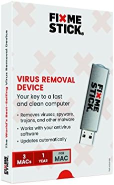 FixMeStickComputer Virus Removal Stick for Apple Macs - Unlimited Use on Up to 3 Apple Laptops or Desktops for 1 Year - Works with Your Antivirus
