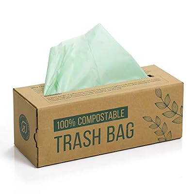 Green Maker 150 Sacs de Composition de Baguage de Poubelle 6L 8L 10L Sacs àdéchets de Cuisine Sacs 100% biodégradables fabriquépar la fécule de maïs avec la Certification EN13432 (6L)