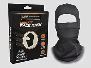 Grand Pitstop Neoprene Anti Pollution Bike Face Mask (Medium, Black)