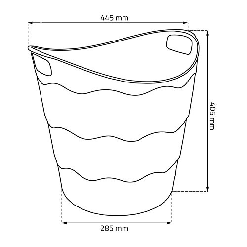 Flexibler Tragekorb Aufbewahrungskorb Wäschekorb Korb grau - 2