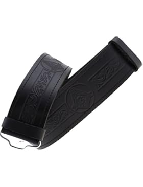 Gents Belt WIth Masonic Style Embossed In Black Large