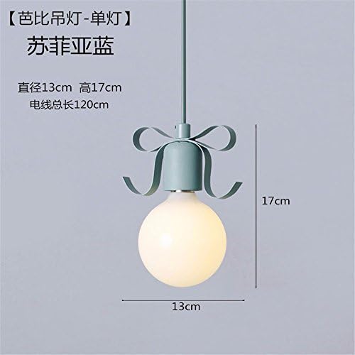 Jubaopen Iron retro chandelier dining room living room bedroom bar counter room children room, blue