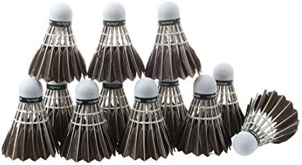 TOOGOO(R) 12x Training Black Goose Feather Shuttlecocks Birdies Badminton Balls Game Sport
