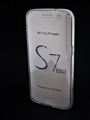 Jireh 360 Case for Samsung S7 Edge Maximum Protection, Back Cover Transparent silicóna Semi Rigid and Flexible silicóna Front Cover Transparent without Micro Points.