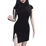 ✿Damen Gothic T-Shirt Punk Schwarz Bluse V-Ausschnitt Choker Top Kurzarm Shirt Moon Drucken Top mit Kragen Mode Freizeit Oberteil Elegant Wunderschön Streetwear Übertriebene Super Große Nachtclub Art Kreis Stern Bolzen Ohrringe Schwarz Damen Gothic T-Shirt Punk Schwarz Bluse V-Ausschnitt Choker Top Kurzarm Shirt Moon Drucken Top mit Kragen Mode Freizeit Oberteil Elegant Wunderschön Streetwear Frauen Print Gothic Punk Long Sleeve Hoodies mit Eisenring Plus Größe