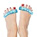 Produktbild DenadaDance Toe Stretchers - Silikon SoftGel Zehenspreizer – Zur Schmerzlinderung bei Ballenbildung/ Fersensporn/ Hallux Valgus / Hammerzehen. Die ‘Flex-Gel’ Zehenspreizer lindern Schmerzen im Fuß, in den Zehen und Fußballen. Perfekt für die schnelle Schmerzinderung nach dem Ballett-/ Tanz-/ oder Yogaunterricht oder nach dem Übung. Eine lebenslange Guarantie der Fuß-schmerzlinderung.