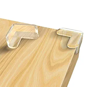 FAST MART Corner Protector for Kids Table Guards for Baby Child Safety Self Adhesive ,Clear Safety Guard Gel Table and Soft PVC Transparent Furniture and Sharp Proofing (4 Piece)