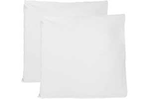 Par av örngott 100% ren bomull 65x65 CM, set om 2 sängkuddsöverdrag tillverkade i Italien, kuvertstängning, enfärgade, standa