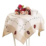 Material de alta calidad: Tejido de poliéster para manteles. Los manteles resistentes a las manchas y las arrugas agregan un toque elegante a cualquier mesa lisa y cubiertas de tabla envolviéndose con esta belleza perfecta. Usted puede transformar cualquier experiencia gastronómica en un magnifice