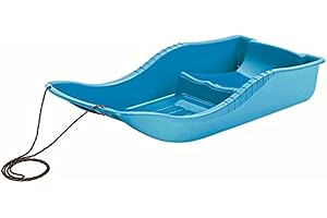 PROSPERPLAST Blue Snow glider plastic sledge with pulling rope