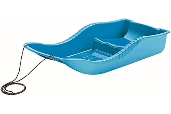 Traîneau à neige en forme de bateau avec siège et corde