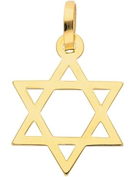 Gold 14 k ( 585 ) Motiv - Anhänger - Davidstern - B. 12,4 mm - H. 12,4 mm