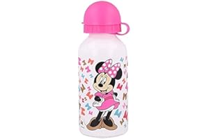 ILS I LOVE SHOPPING MINNIE MOUSE | Botella de aluminio para niños, 400 ml, Cantimplora Infantil con boquilla retráctil (Minnie Mouse)