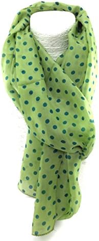 Ladies Silk Poka Dot Scarf (Lime Green)