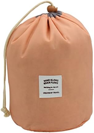 Caeser Archy Cosmetic Storage Bag Nylon Drawstring Toiletry Underwear Towels Makeup Lingerie Barrel Spacious Compartment Organizer Bags