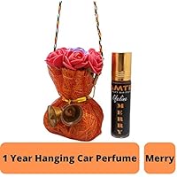 Pamtek Hanging Organic Car Air freshener & Perfume with 1-Year Life (Merry)