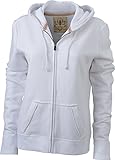 Sweatjacke JN942 Ladies´ Vintage Hoody Jacke Sweatjacke Sweatshirt Kapuze, Größe:L;Farbe:WHITE