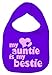 Dirty Fingers, My Auntie is my Bestie, Boy Girl Feeding Bib, Purple