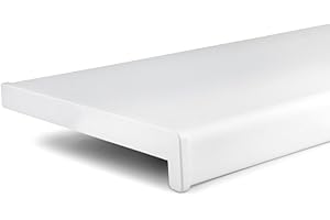METALL- & KUNSTSTOFFHANDEL THOMAS JÄKEL TJ Fensterbank Innen Kunststoff Weiß 900x250 mm/Fensterbank inkl. Seitenabschluss/PVC Fensterbank nach Maß/Fensterbank Innen kratzfest und feuchtigkeitsundurchlässig