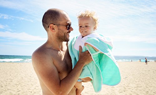 Slumbersac Kinder Kapuzen Bade Poncho Badetuch (1–4 Jahren, Mint Eule) - 4
