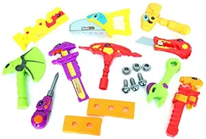 Toys Bhoomi 18 Piece Take Apart Dinosaur Puzzle Kids Play Tools Toy for Children Nailing and Hammering Games (661-350)