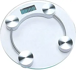 Grey Sand electronic Round 8 Mm Thick Tempered Glass Electronic Digital Personal Bathroom Health Body Weight Weighing Scale