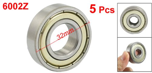Sourcingmap 6002Z 15 x 32 x 9 mm geschirmt Metall Rillenkugellager Kugellager 5 PCS - 2
