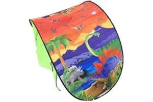 LEEMASING Tenda da letto fantasy, divertente, pieghevole, pop up, per interni ed esterni, misura doppia, per ragazzi e ragazze, tenda per bambini, casetta per bambini (Isola dei dinosauri)